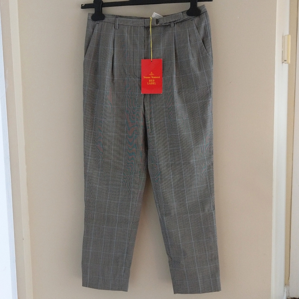 NWT Vivienne Westwood Red Label Checked Cropped Pants